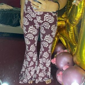 Wide floral pants